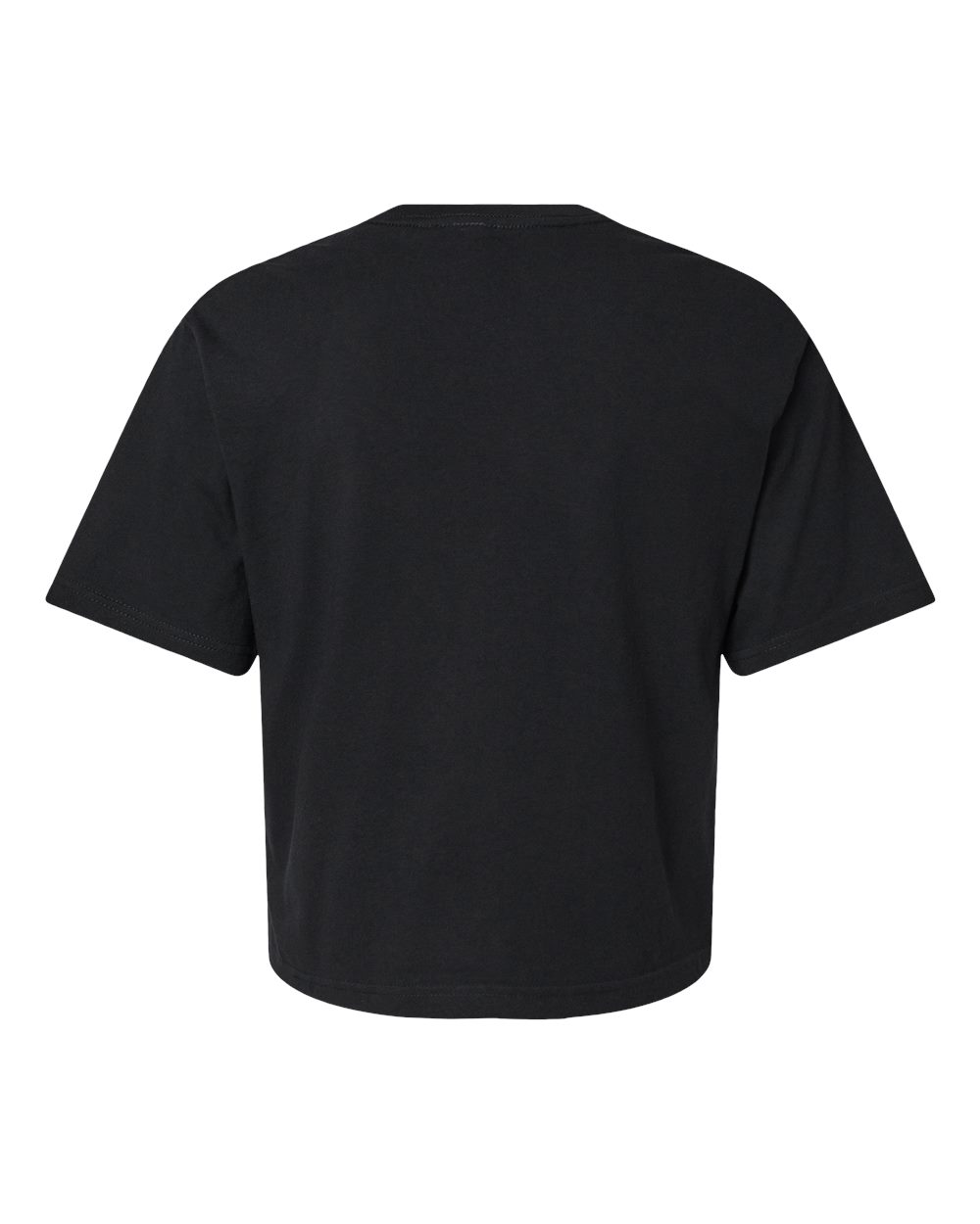 American Apparel Women's Fine Jersey Mid-Length Boxy Tee flat back
