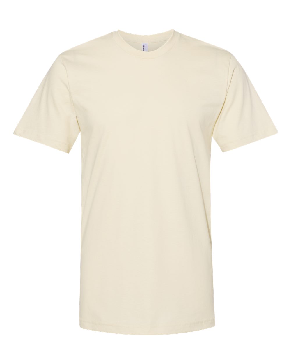 American Apparel Unisex Fine Jersey Tee in Cream - flat front