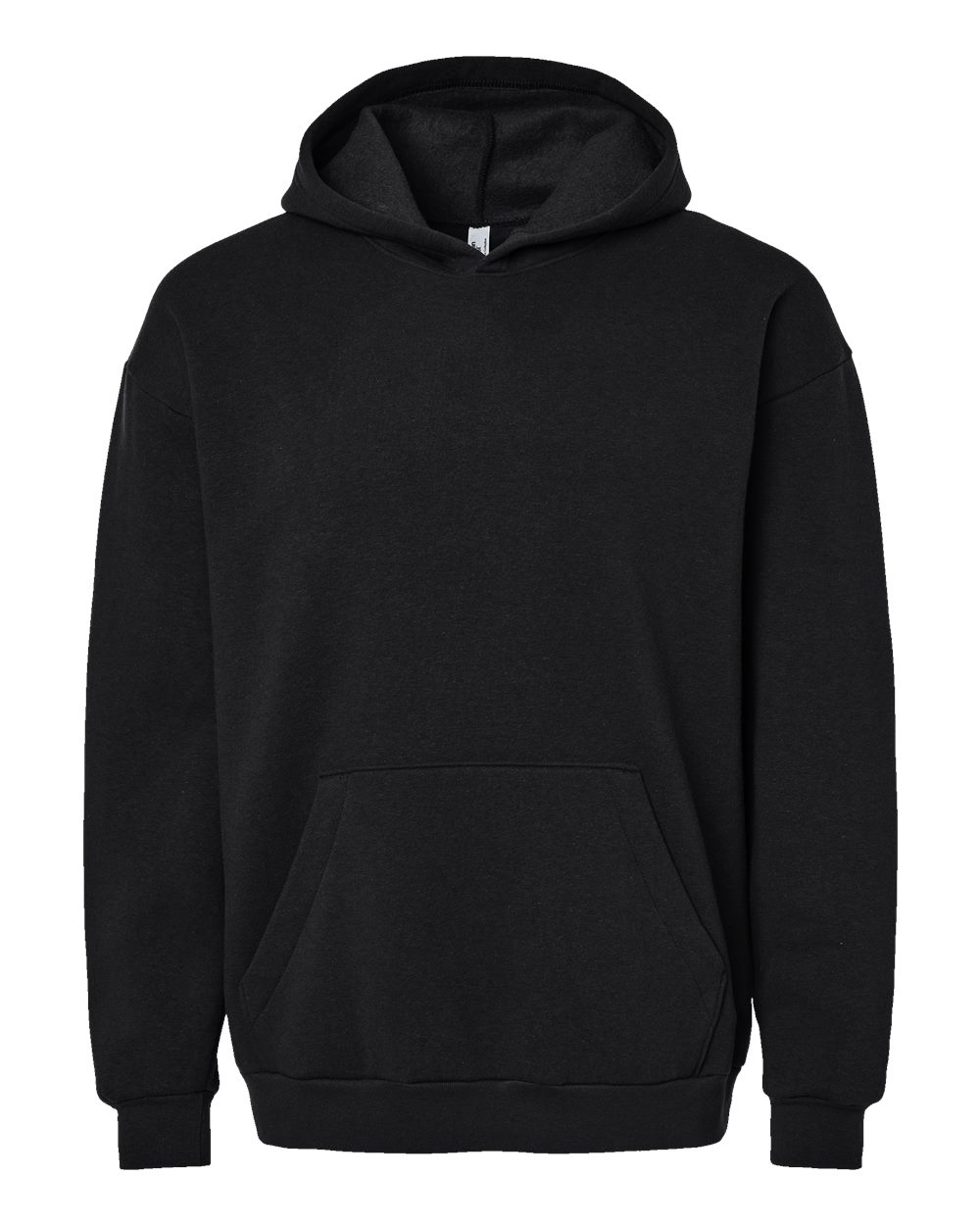 American Apparel Unisex ReFlex Fleece Hoodie Sweatshirt in Black - flat front