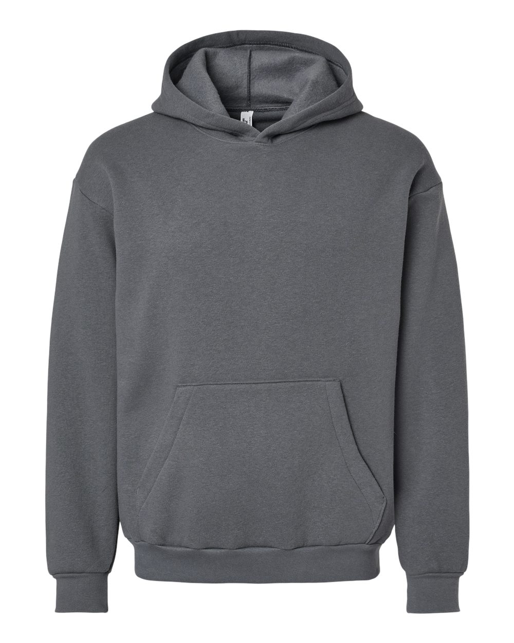 American Apparel Unisex ReFlex Fleece Hoodie Sweatshirt in Asphalt - flat front