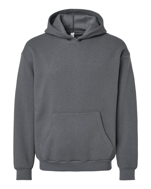 American Apparel Unisex ReFlex Fleece Hoodie Sweatshirt in Asphalt - flat front