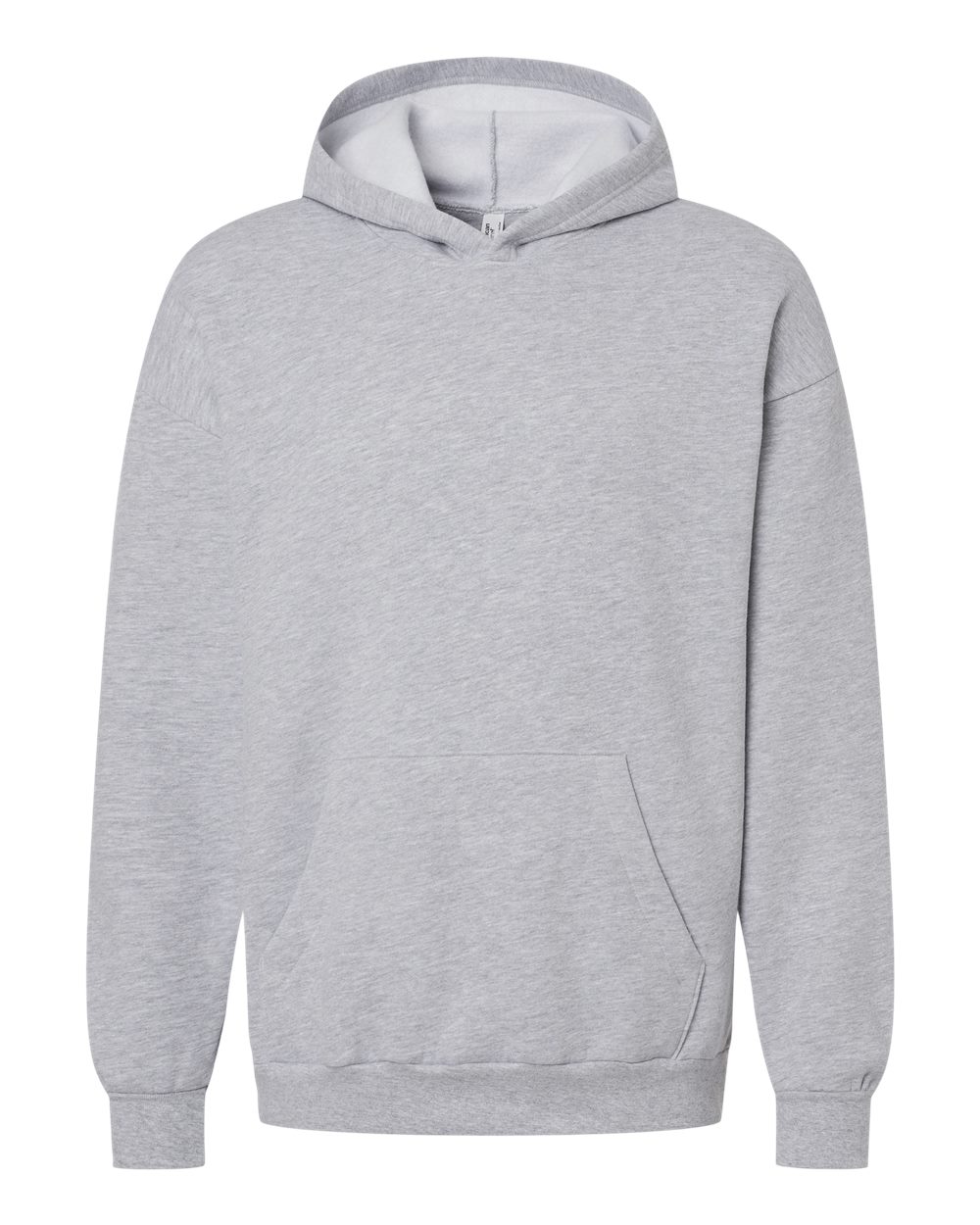 American Apparel Unisex ReFlex Fleece Hoodie Sweatshirt in Heather Grey - flat front