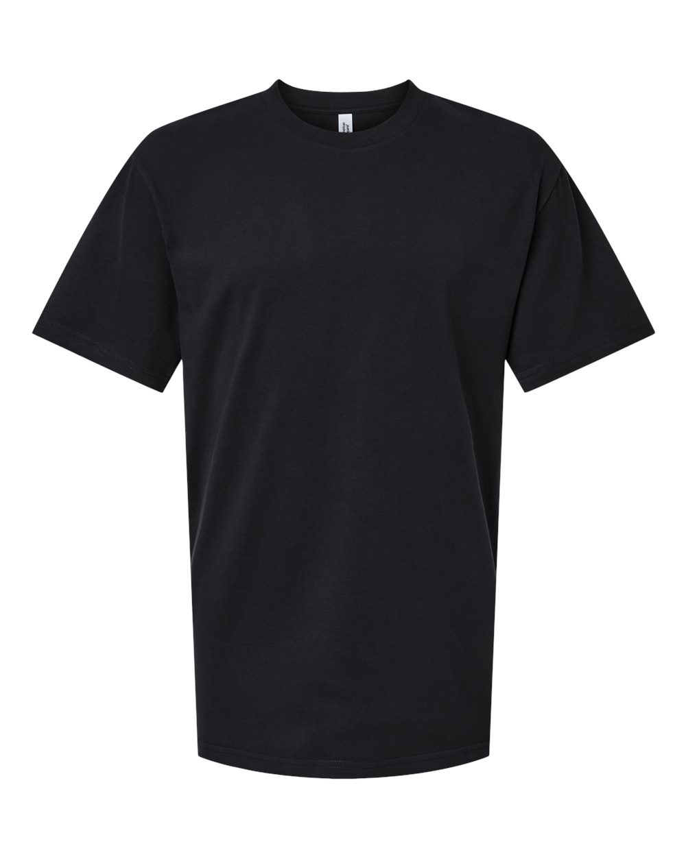 American Apparel Unisex Sueded Tee in Sueded Black - flat front
