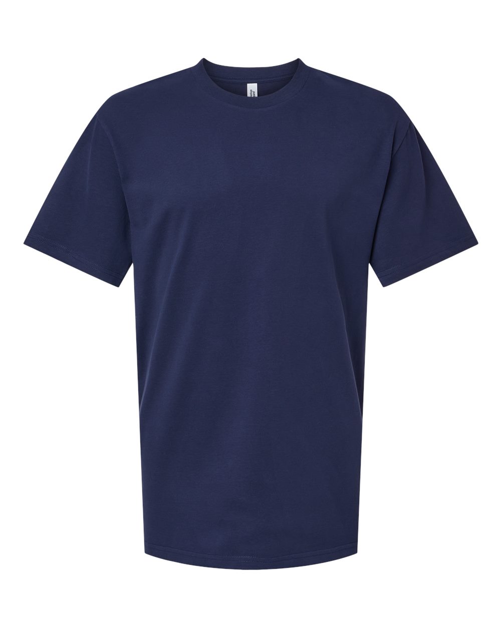 American Apparel Unisex Sueded Tee in Sueded Navy - flat front