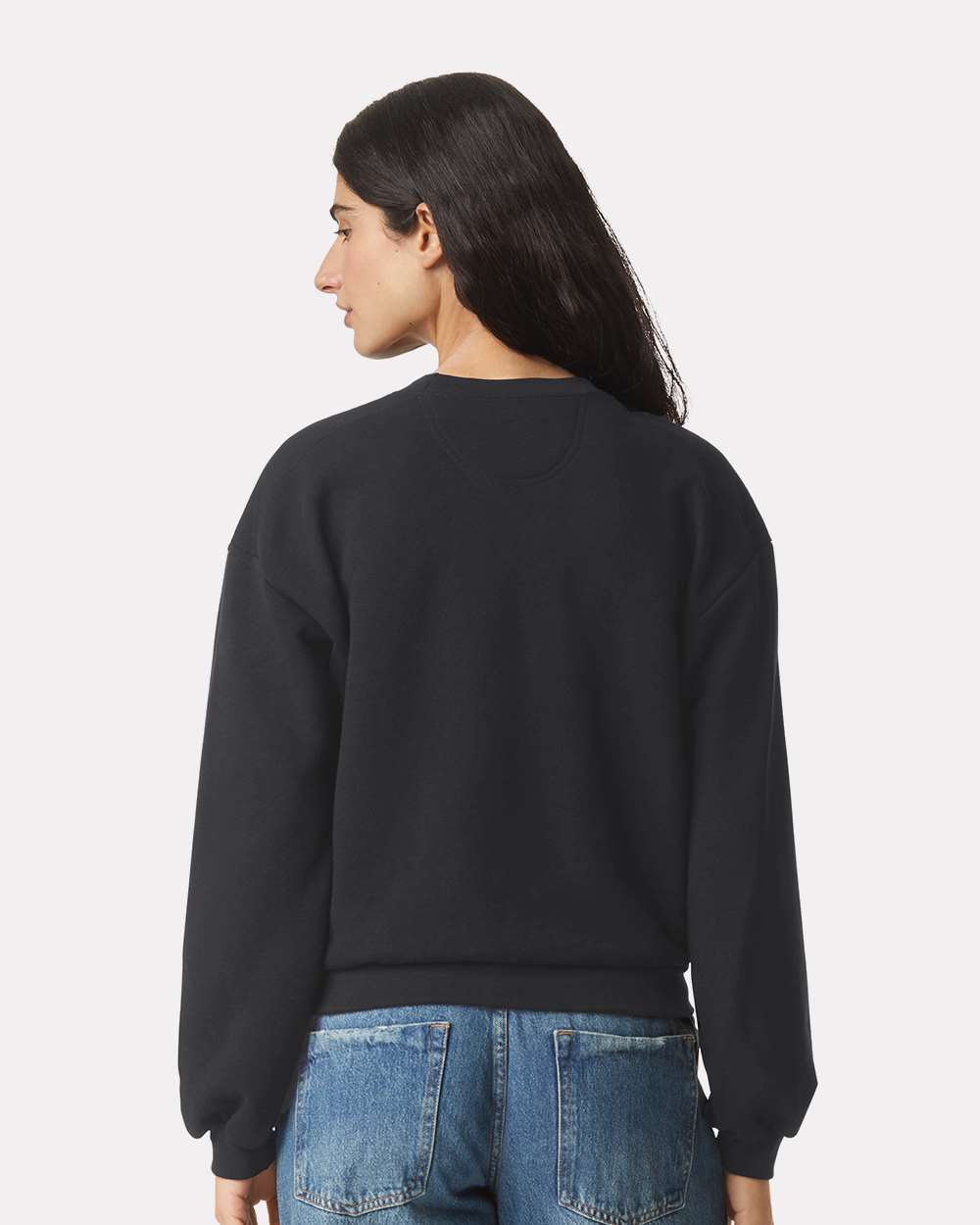 Women's ReFlex Fleece Crewneck Sweatshirt on model, back
