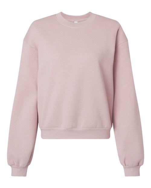 Women's ReFlex Fleece Crewneck Sweatshirt in Blush - flat front