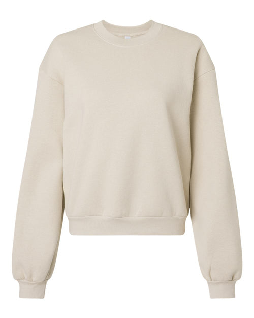 Women's ReFlex Fleece Crewneck Sweatshirt in Bone - flat front