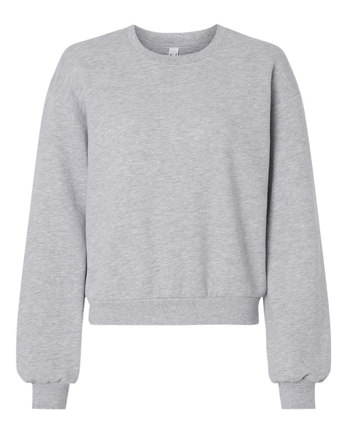 Women's ReFlex Fleece Crewneck Sweatshirt in Heather Grey - flat front