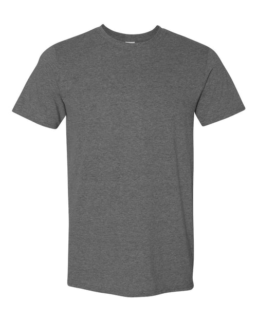 Unisex T-Shirt in Heather Dark Grey - flat front