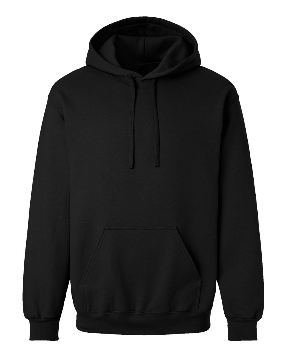 Unisex Hammer™ Maxweight Hooded Sweatshirt in Pitch Black - flat front