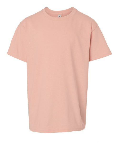 Youth T-Shirt in Dusty Rose - flat front