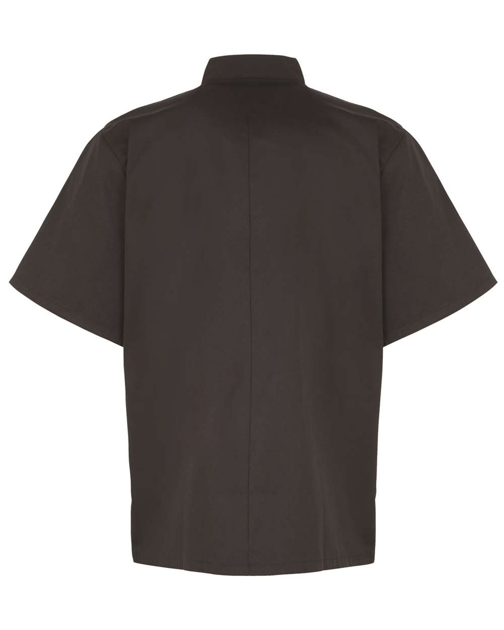 Unisex Ten Studded Front Short Sleeve Chef Coat flat back