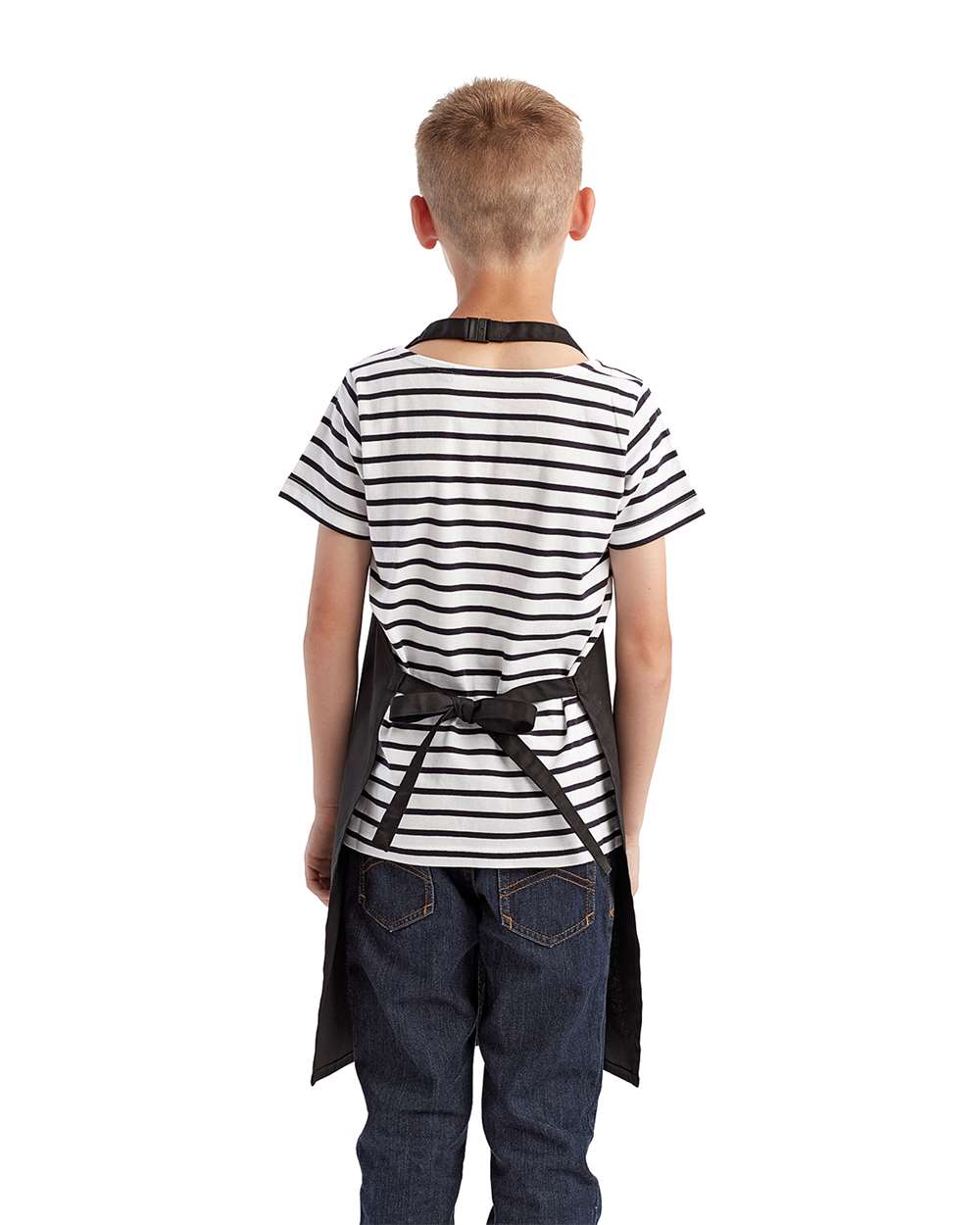 Youth Recycled Apron on model, back