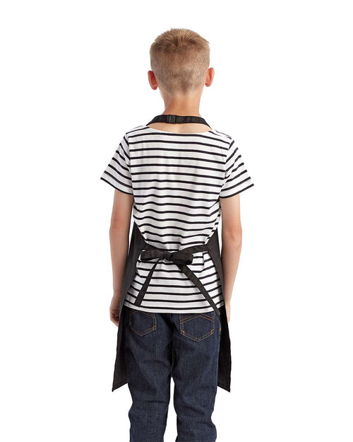 Youth Recycled Apron on model, back