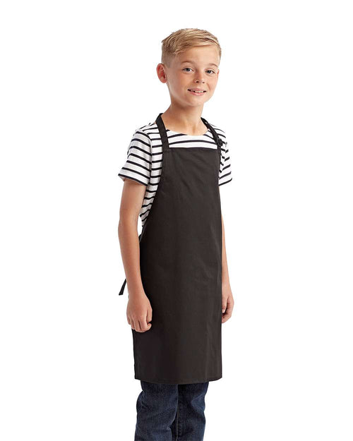 Youth Recycled Apron on model, side