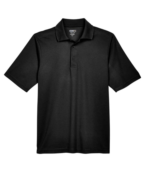 Men's Origin Performance Piqué Polo in Black - flat front