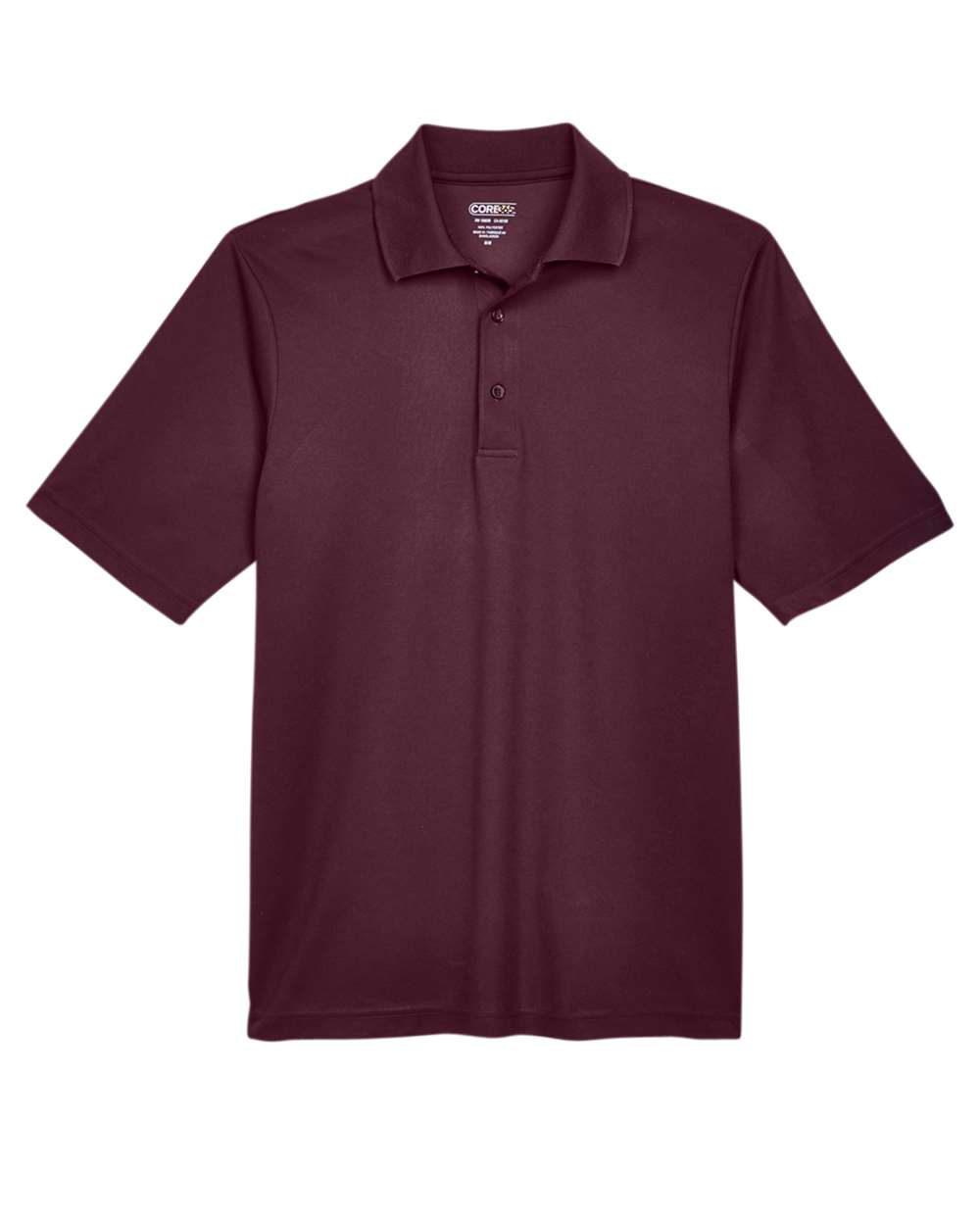 Men's Origin Performance Piqué Polo in Burgundy - flat front