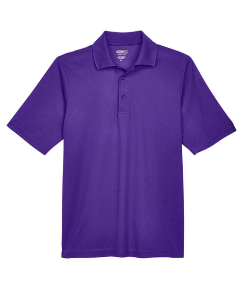 Men's Origin Performance Piqué Polo in Campus Purple - flat front