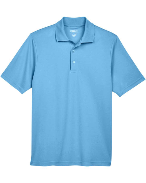 Men's Origin Performance Piqué Polo in Columbia Blue - flat front
