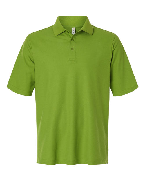 Men's Performance Uniform Polo in Acid Green - flat front