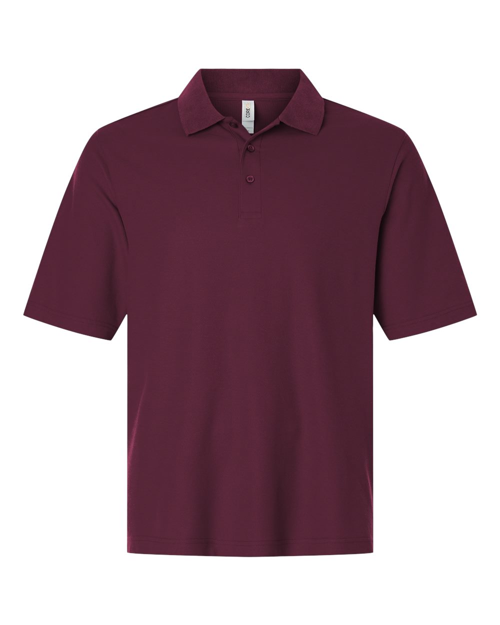 Men's Performance Uniform Polo in Burgundy - flat front