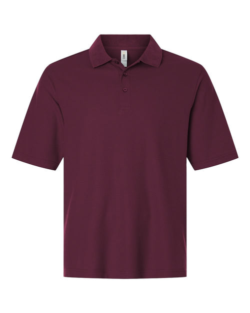 Men's Performance Uniform Polo in Burgundy - flat front