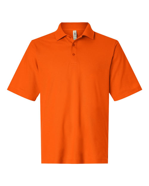 Men's Performance Uniform Polo in Campus Orange - flat front