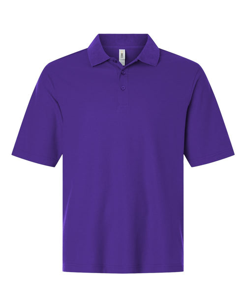 Men's Performance Uniform Polo in Campus Purple - flat front