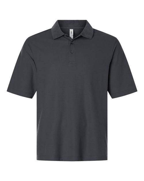 Men's Performance Uniform Polo in Carbon - flat front