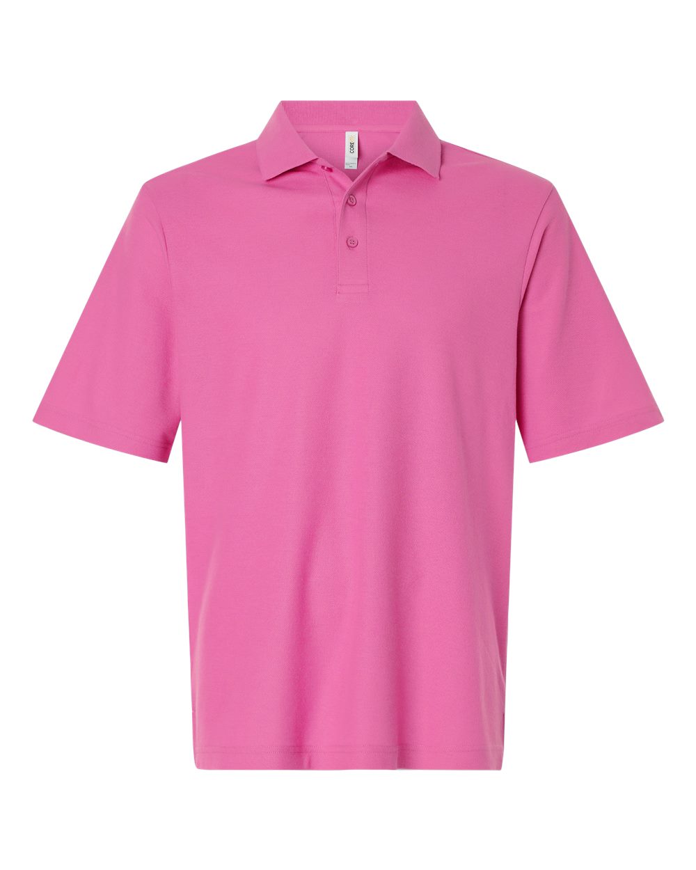 Men's Performance Uniform Polo in Charity Pink - flat front