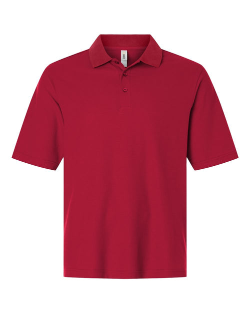 Men's Performance Uniform Polo in Classic Red - flat front