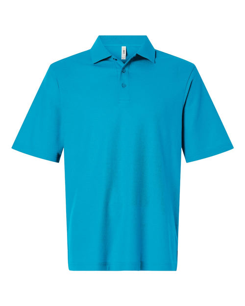 Men's Performance Uniform Polo in Electric Blue - flat front