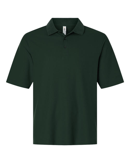 Men's Performance Uniform Polo in Forest - flat front