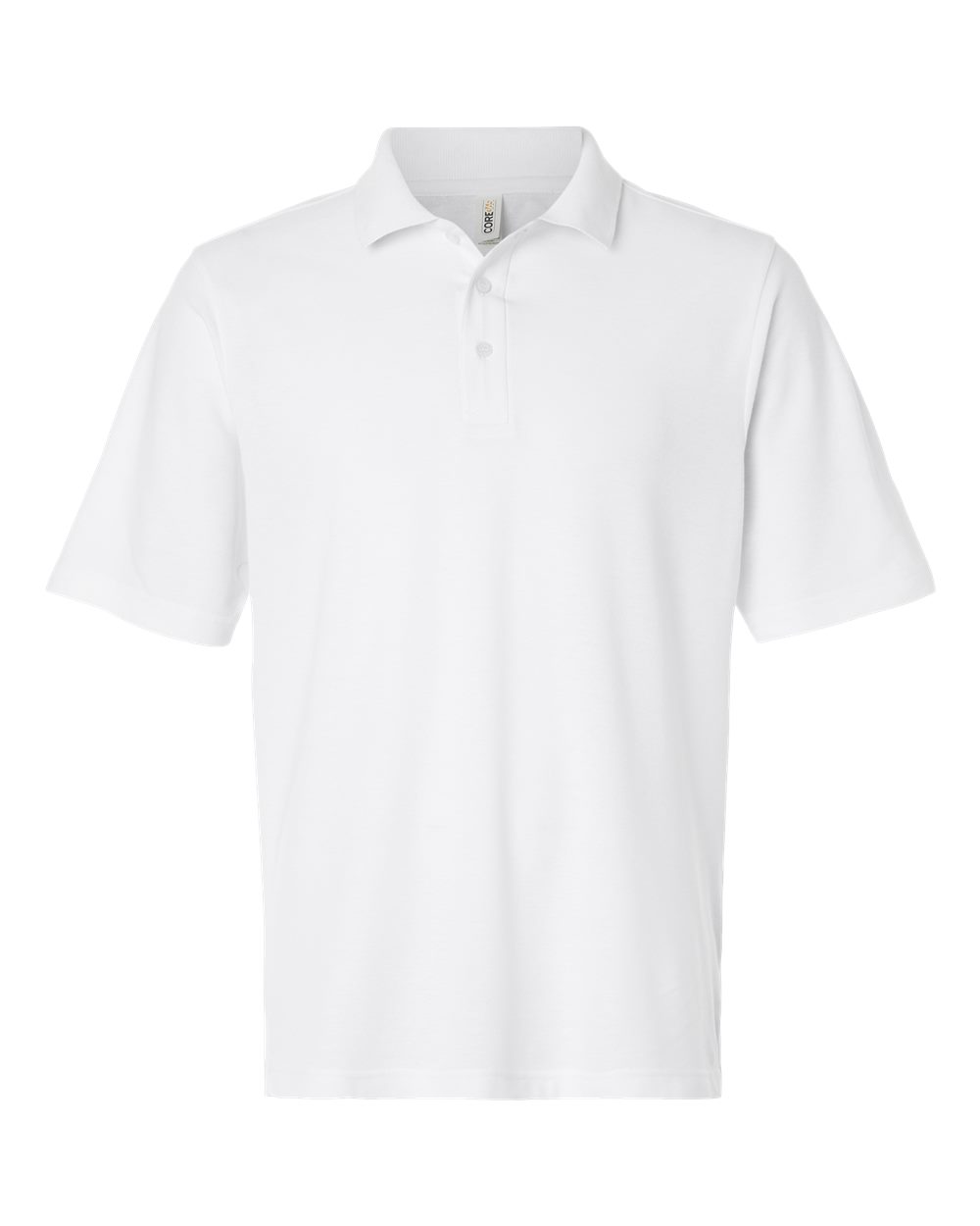 Men's Performance Uniform Polo in White - flat front