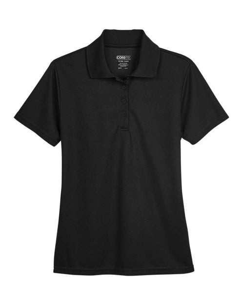 Women's Origin Performance Piqué Polo in Black - flat front