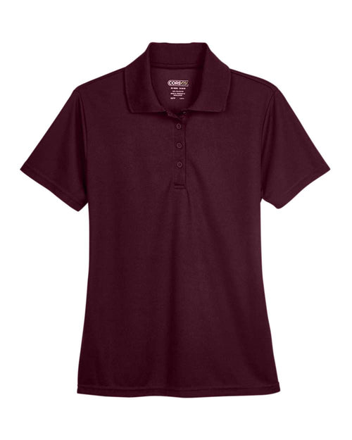 Women's Origin Performance Piqué Polo in Burgundy - flat front