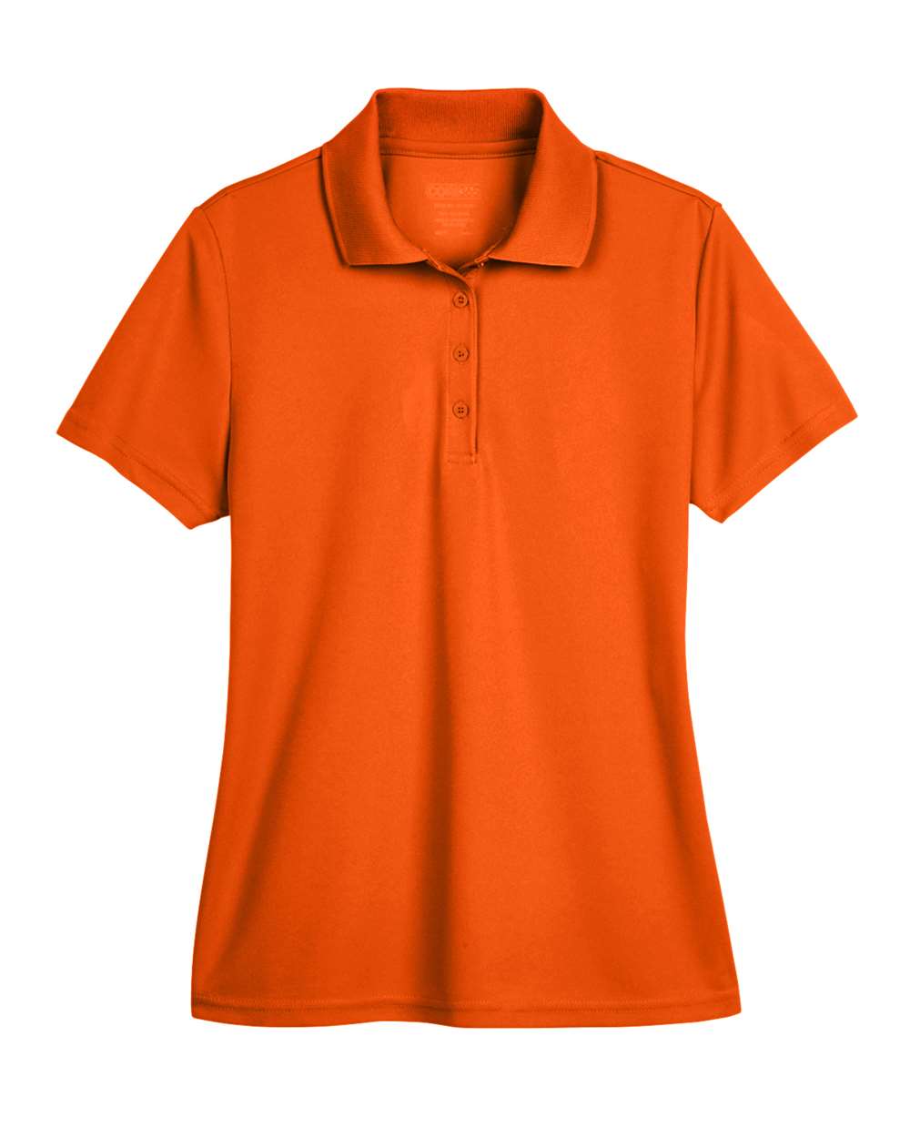 Women's Origin Performance Piqué Polo in Campus Orange - flat front