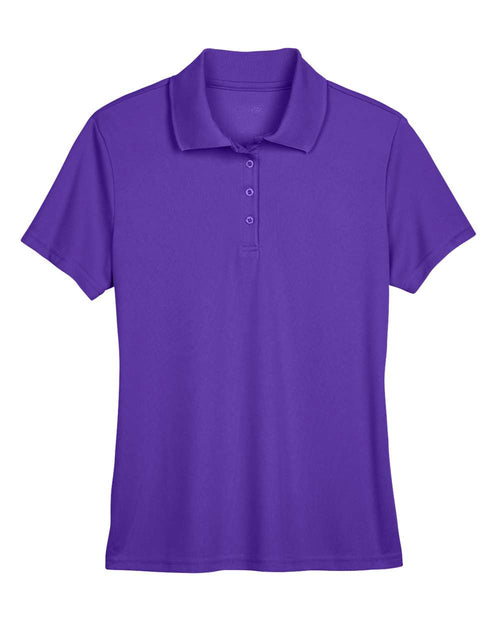Women's Origin Performance Piqué Polo in Campus Purple - flat front