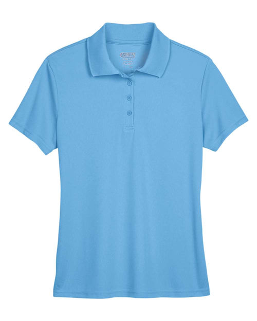 Women's Origin Performance Piqué Polo in Columbia Blue - flat front