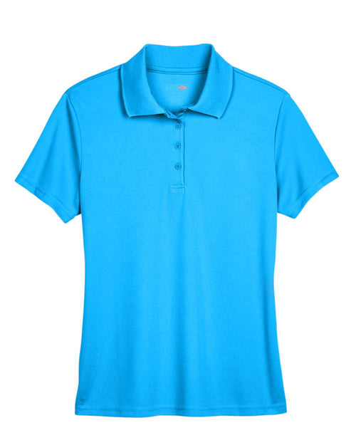 Women's Origin Performance Piqué Polo in Electric Blue - flat front