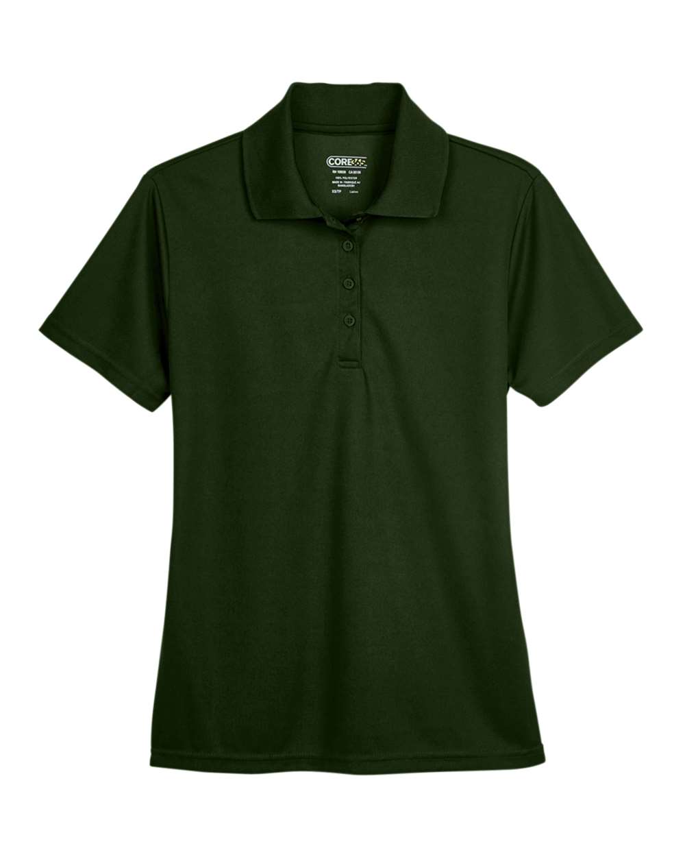 Women's Origin Performance Piqué Polo in Forest - flat front