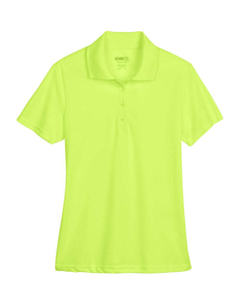 Women's Origin Performance Piqué Polo in Safety Yellow - flat front