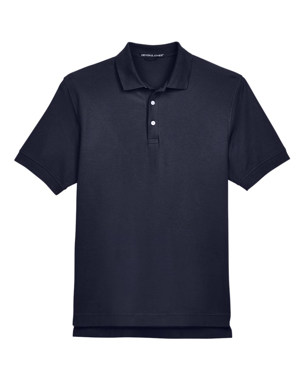 Men's Pima Cotton Premium Polo in Navy - flat front