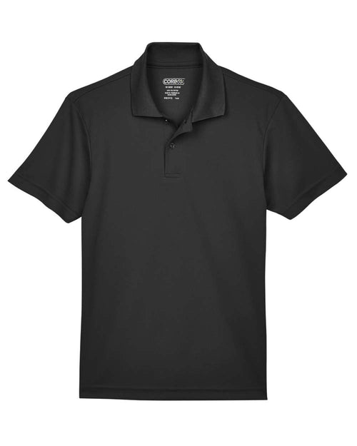 Youth Origin Performance Piqué Polo in Black - flat front