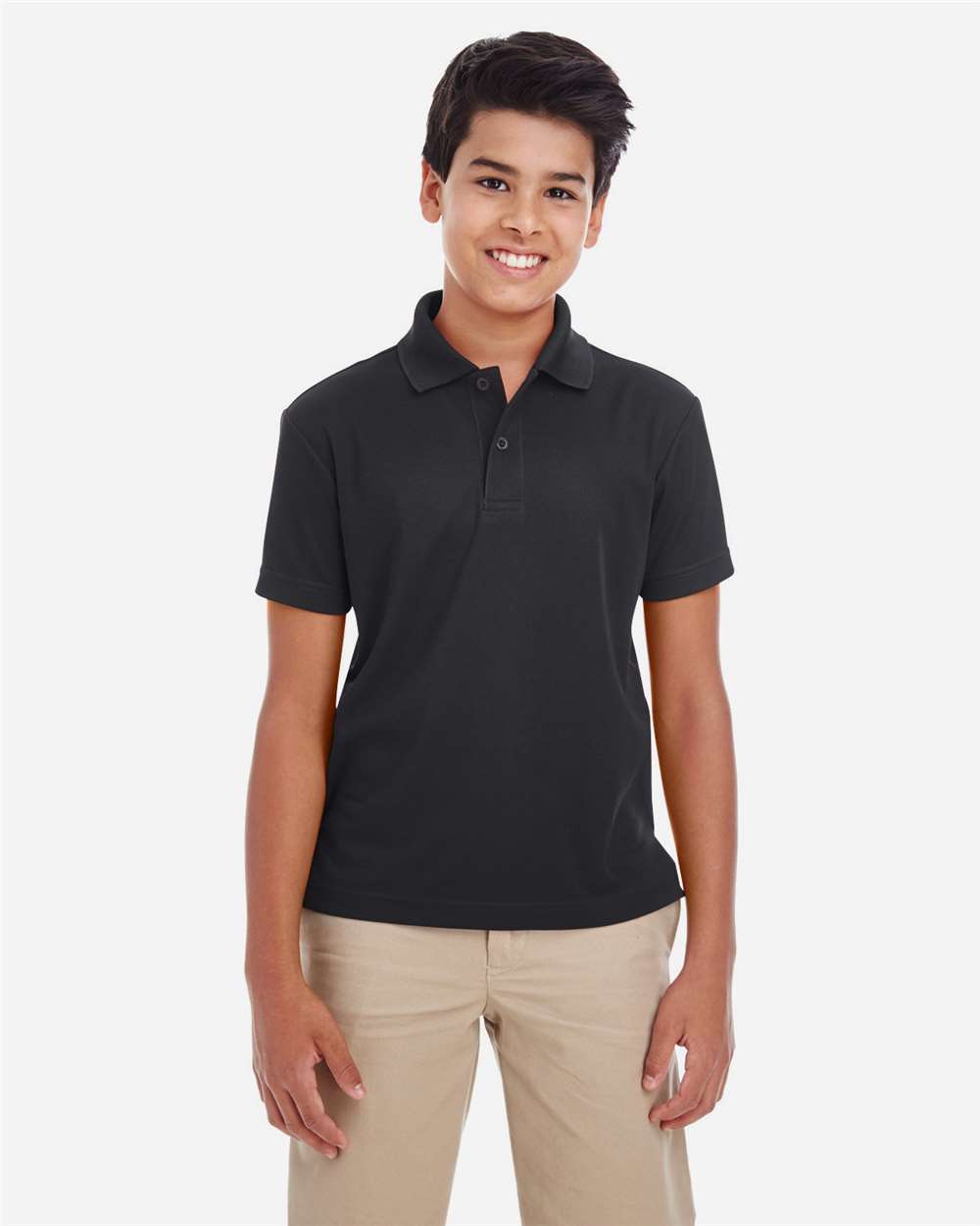 Youth Origin Performance Piqué Polo on model, front