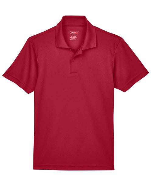 Youth Origin Performance Piqué Polo in Classic Red - flat front