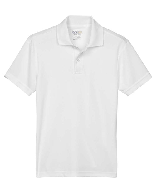 Youth Origin Performance Piqué Polo in White - flat front