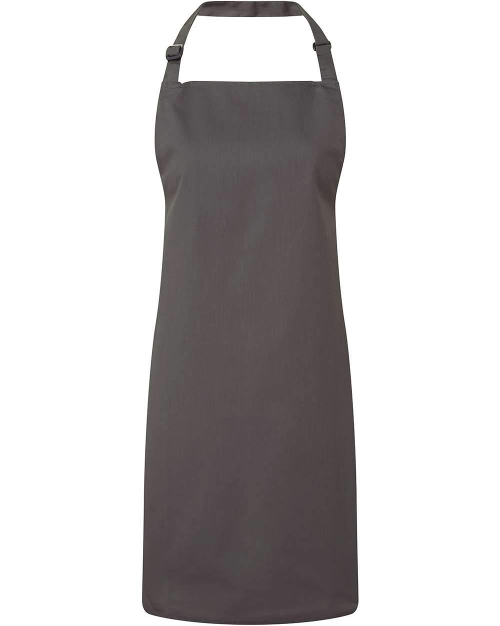 Recycled Bib Apron in Dark Grey - flat front