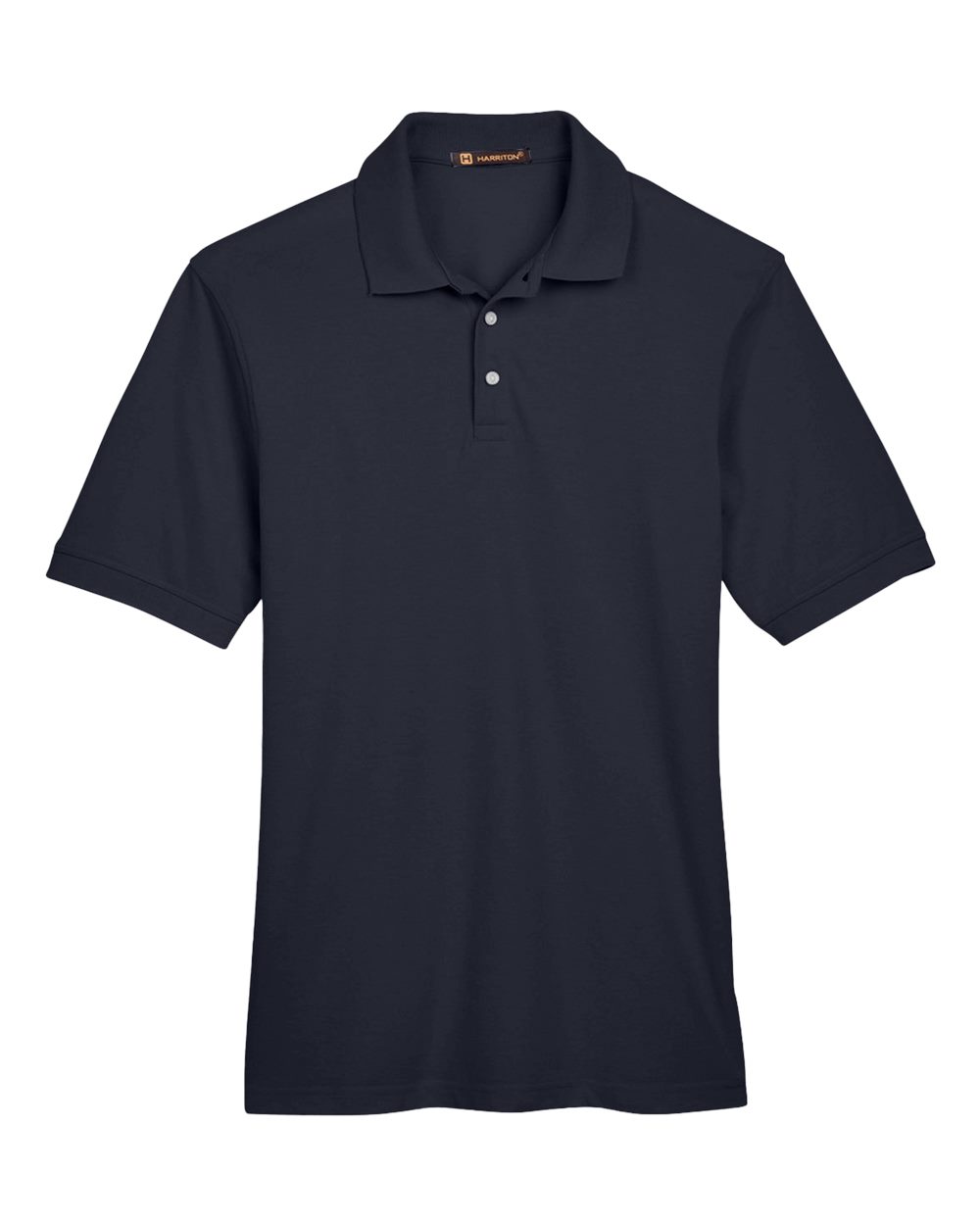 Men's Easy-Care Pique Polo in Navy - flat front
