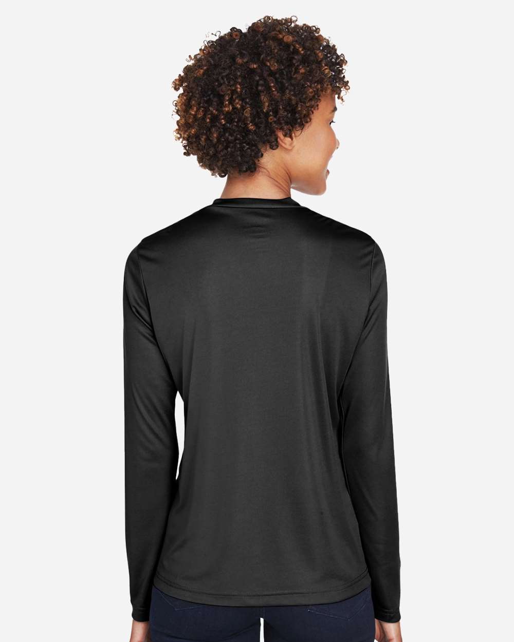 Women's Zone Performance Long Sleeve Tee on model, back